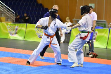 Orenburg, Rusya - 5 Mart 2017: Erkekler Kiokusinkaj 