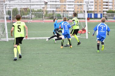 Orenburg, Rusya Federasyonu - 2017 yıl 28, Mayıs: Oyun çocuklar ön oyunlarda futbol futbol Festivali 