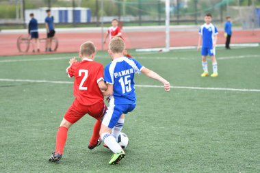Orenburg, Rusya Federasyonu - 2017 yıl 28, Mayıs: Oyun çocuklar ön oyunlarda futbol futbol Festivali 