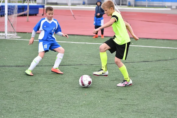 Orenburg Russie Mai 2017 Année Les Garçons Jouent Football Dans — Photo