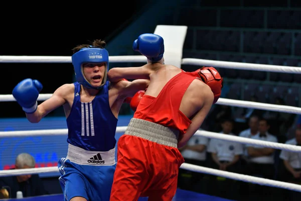 Orenburg Rusland Mei 2017 Jaar Jongens Boxers Concurreren Het Kampioenschap — Stockfoto