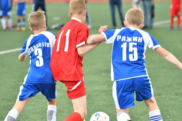 Orenburg Russia May 2017 Year Boys Play Football Preliminary Games — Stock Photo, Image