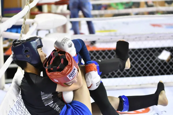 Orenburg Rússia Fevereiro 2017 Ano Lutadores Competem Artes Marciais Mistas — Fotografia de Stock