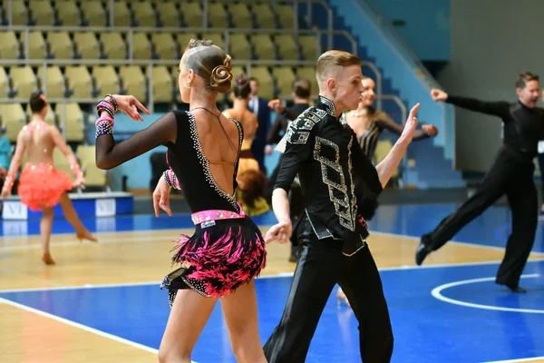 Orenburg Russia December 2016 Girl Boy Dancing Open Championship Cup — Stock Photo, Image