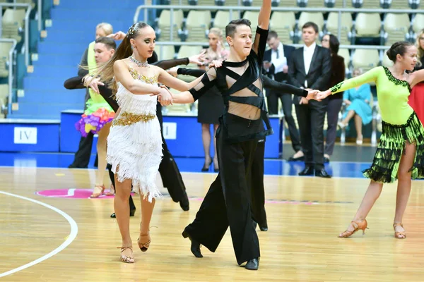 Orenburg Rússia Dezembro 2016 Menina Menino Dançando Open Championship Copa — Fotografia de Stock