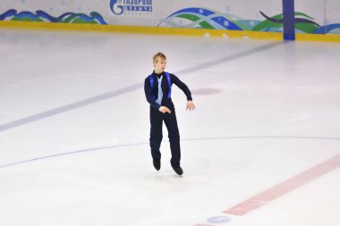 Orenburg, Rusya Federasyonu - 31 Mart 2018 yıl: çocuk rekabet Artistik Patinaj 