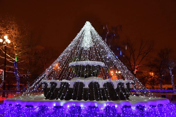 Decoratie Van Stad Voor Kerstmis Nieuwjaar — Stockfoto