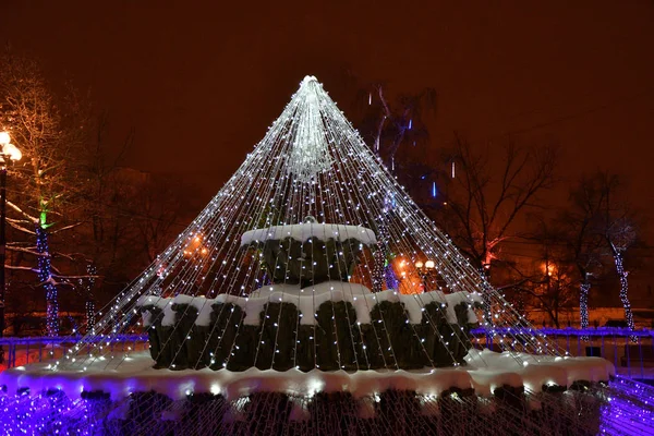 Decoratie Van Stad Voor Kerstmis Nieuwjaar — Stockfoto