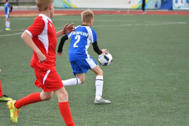 Orenburg, Rusya Federasyonu - 2017 yıl 28, Mayıs: Oyun çocuklar ön oyunlarda futbol futbol Festivali 