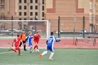 Orenburg, Rusya Federasyonu - 2017 yıl 28, Mayıs: Oyun çocuklar ön oyunlarda futbol futbol Festivali 