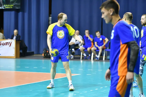 Orenburg Rússia Fevereiro 2018 Ano Meninos Jogam Handebol Torneio Internacional — Fotografia de Stock