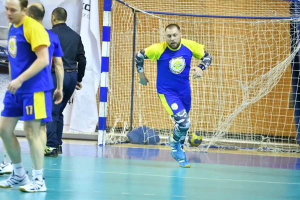 Orenburg Ryssland Februari 2018 Pojkar Spelar Handboll International Handboll Turnering — Stockfoto