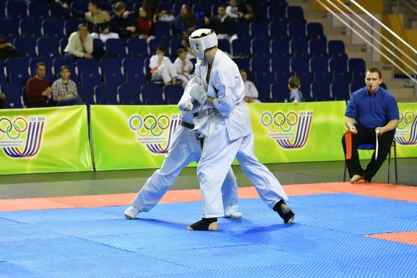 Orenburg Rusia Marzo 2017 Año Los Niños Compiten Karate Campeonato —  Fotos de Stock