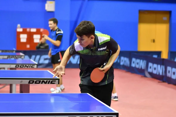 Orenburg Russia Settembre 2017 Anno Ragazzi Che Giocano Ping Pong — Foto Stock