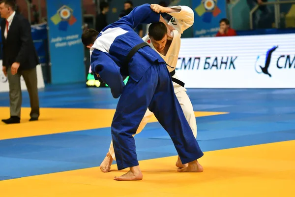 Orenburg Russie Mai 2018 Des Garçons Concourent Judo Pour Judo — Photo
