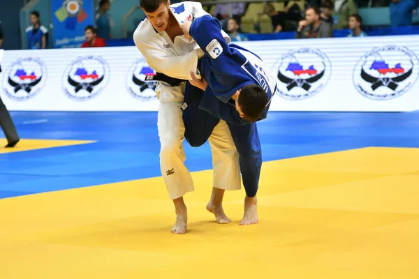 Orenburg Russie Mai 2018 Des Garçons Concourent Judo Pour Judo — Photo