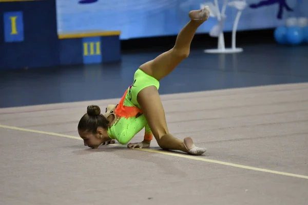 Orenburg Russia November 2017 Year Girls Compete Rhythmic Gymnastics Orenburg — Stock Photo, Image