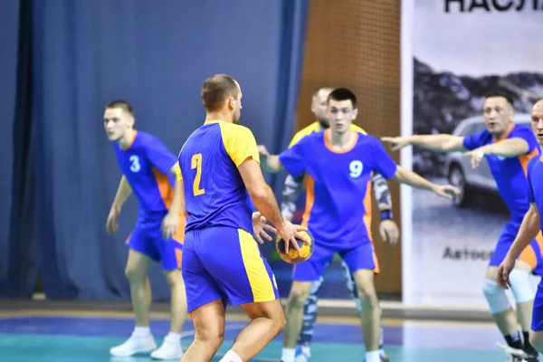 Orenburg Rússia Fevereiro 2018 Ano Meninos Jogam Handebol Torneio Internacional — Fotografia de Stock