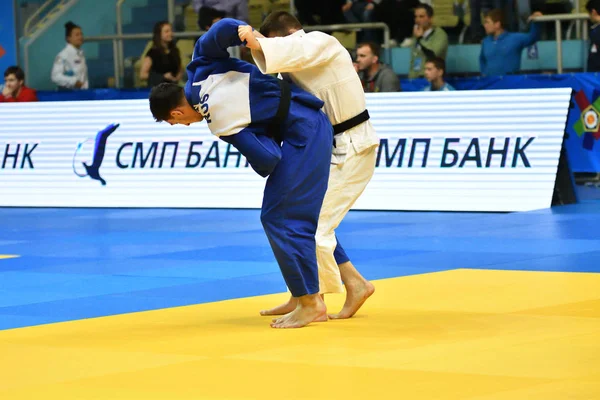 Orenburg Russie Mai 2018 Des Garçons Concourent Judo Pour Judo — Photo