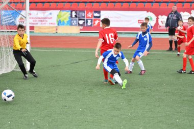 Orenburg, Rusya Federasyonu - 2017 yıl 28, Mayıs: Oyun çocuklar ön oyunlarda futbol futbol Festivali 