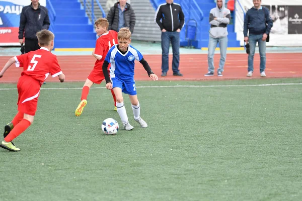 Orenburg Rusia Mayo 2017 Año Los Niños Juegan Fútbol Festival — Foto de Stock