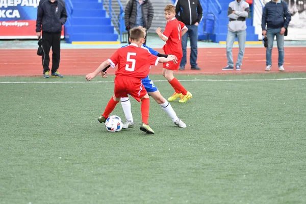 Orenburg Russia May 2017 Year Boys Play Football Preliminary Games — Stock Photo, Image