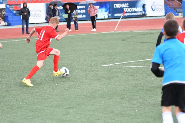 Orenburg Russia May 2017 Year Boys Play Football Preliminary Games — Stock Photo, Image