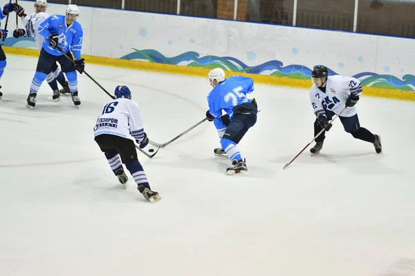 Orenburg Russland April 2017 Jahr Männer Spielen Hockey Auf Eishockey — Stockfoto