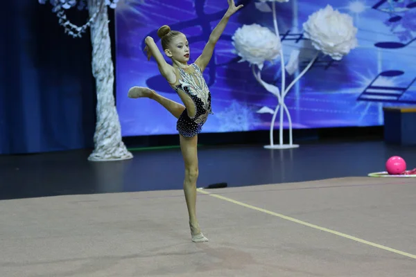 Orenburg Rússia Novembro 2017 Ano Meninas Competem Ginástica Rítmica Campeonato — Fotografia de Stock