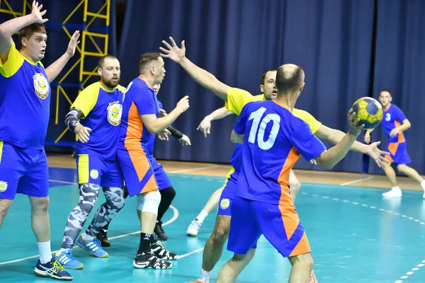 Orenburg Rússia Fevereiro 2018 Ano Meninos Jogam Handebol Torneio Internacional — Fotografia de Stock