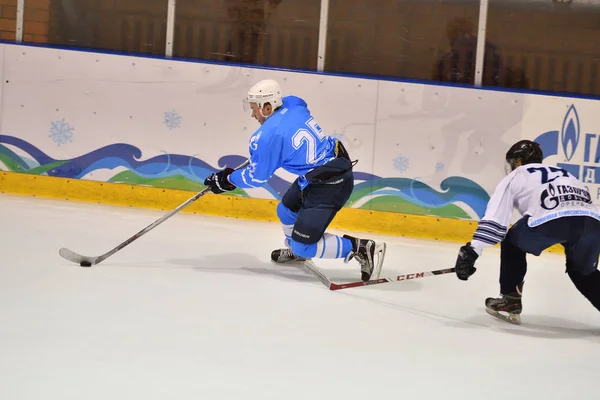 Orenburg Rusia Abril 2017 Año Los Hombres Juegan Hockey Sobre —  Fotos de Stock