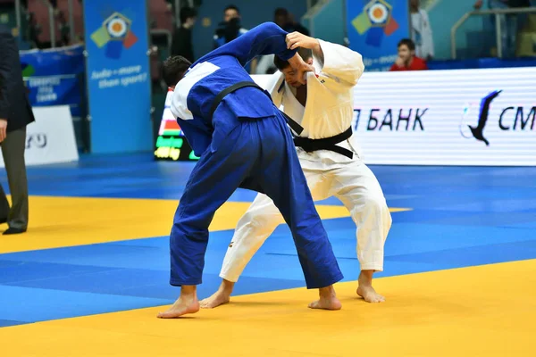 Orenburg Russie Mai 2018 Des Garçons Concourent Judo Pour Judo — Photo