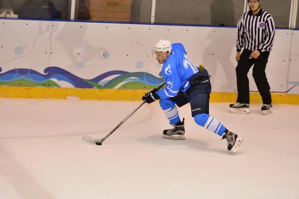 Orenburg Russland April 2017 Jahr Männer Spielen Hockey Auf Eishockey — Stockfoto