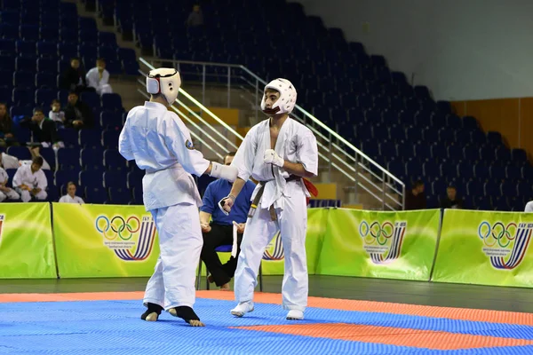 Orenburg Russia Marzo 2017 Anno Ragazzi Competono Nel Karate Sul — Foto Stock