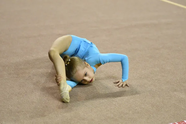 Orenburg Rússia Novembro 2017 Ano Meninas Competem Ginástica Rítmica Campeonato — Fotografia de Stock