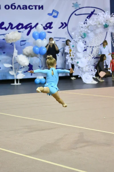 Orenburg Rusya Kasım 2017 Kızlar Orenburg Bölge Şampiyonasında Ritmik Jimnastik — Stok fotoğraf