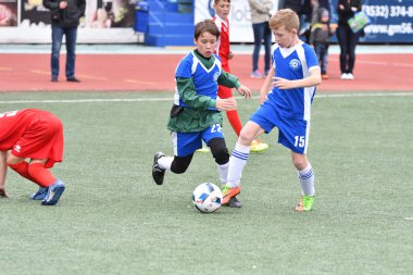 Orenburg, Rusya Federasyonu - 2017 yıl 28, Mayıs: Oyun çocuklar ön oyunlarda futbol futbol Festivali 
