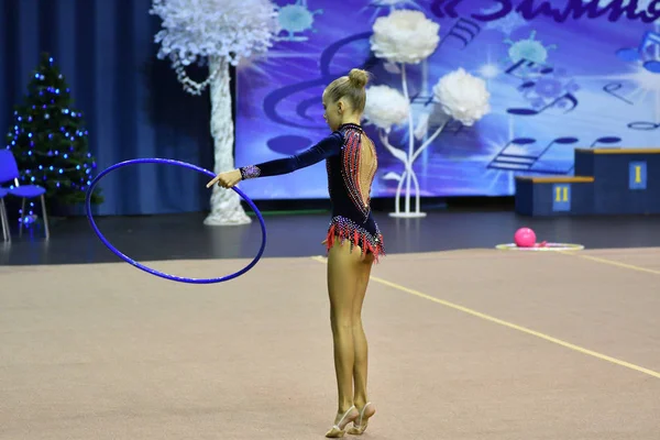 Orenburg Russia November 2017 Year Girls Compete Rhythmic Gymnastics Orenburg — Stock Photo, Image