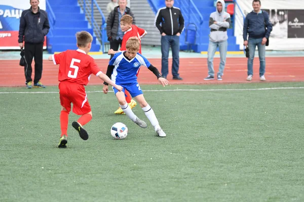 Оренбург Росія Травня 2017 Року Хлопчики Грають Футбол Попередні Ігри — стокове фото