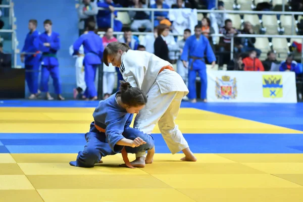 Orenburg Ryssland Oktober 2017 Flickor Tävlar Judo Den Allryska Judo — Stockfoto