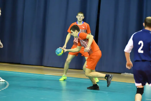 Orenburg Rússia Fevereiro 2018 Ano Meninos Jogam Handebol Torneio Internacional — Fotografia de Stock