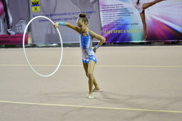 Orenburg Russie Novembre 2017 Année Les Filles Concourent Gymnastique Rythmique — Photo