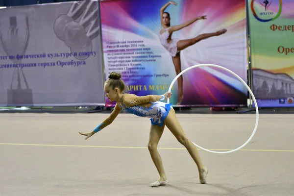 Orenburg Rússia Novembro 2017 Ano Meninas Competem Ginástica Rítmica Campeonato — Fotografia de Stock