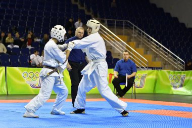 Orenburg, Rusya - 5 Mart 2017: Erkekler Kiokusinkaj 