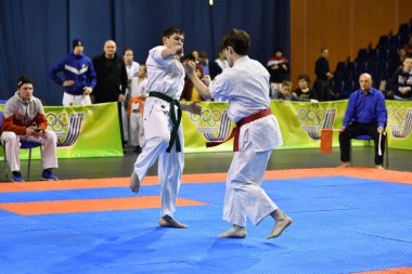 Orenburg, Rusya - 5 Mart 2017: Erkekler Kiokusinkaj 