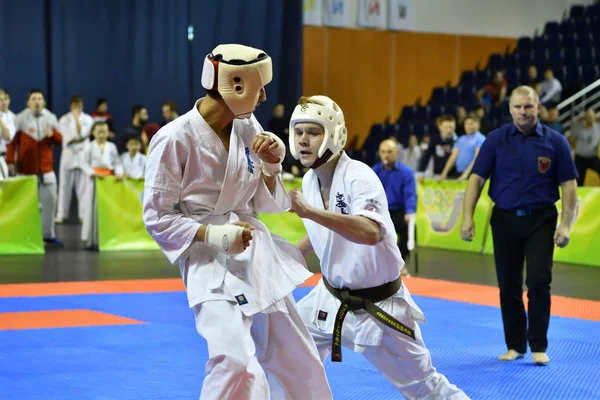 Orenburg Russland März 2017 Jahr Jungen Karate Wettbewerb Auf Der — Stockfoto