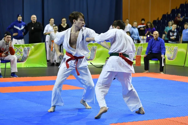 Orenburg Rusland Maart 2017 Jaar Jongens Nemen Deel Aan Karate — Stockfoto