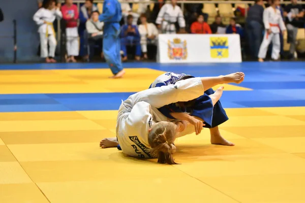 Orenburg Russie Octobre 2017 Les Filles Concourent Judo Tournoi Judo — Photo