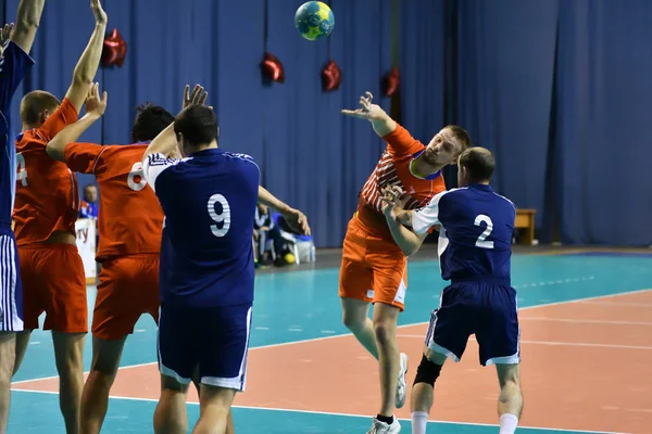 Orenburg Rusland Februari 2018 Jaar Jongens Spelen Handbal Internationaal Handbaltoernooi — Stockfoto