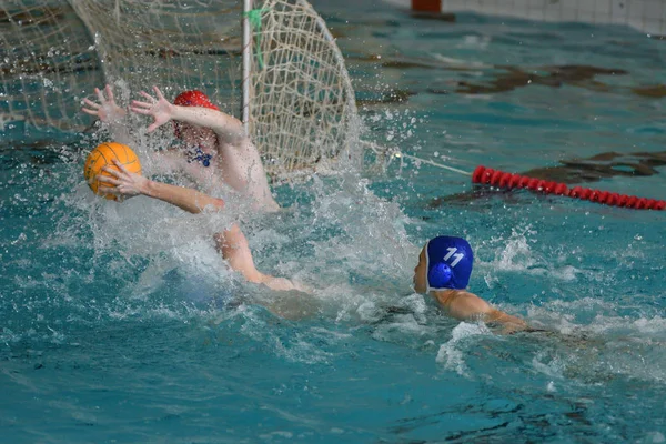 Orenburg Russland Mai 2017 Jahre Die Knaben Spielen Wasserball Beim — Stockfoto